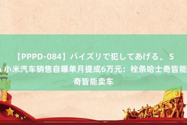 【PPPD-084】パイズリで犯してあげる。 SARA 小米汽车销售自曝单月提成6万元：栓条哈士奇皆能卖车