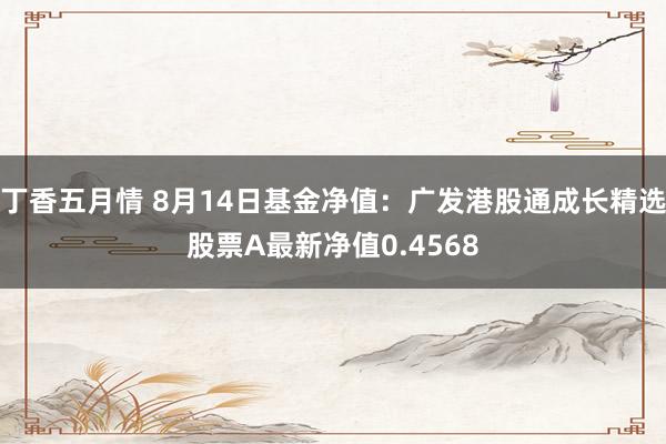 丁香五月情 8月14日基金净值：广发港股通成长精选股票A最新净值0.4568