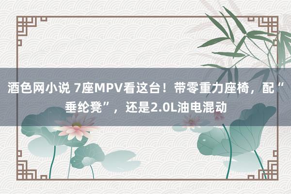 酒色网小说 7座MPV看这台！带零重力座椅，配“垂纶凳”，还是2.0L油电混动