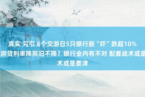 真实 勾引 6个交游日5只银行股“吓”跌超10% 存量房贷利率降照旧不降？银行业内有不对 配套战术或是要津