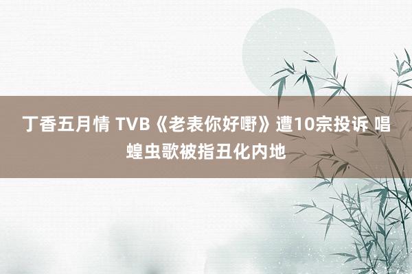 丁香五月情 TVB《老表你好嘢》遭10宗投诉 唱蝗虫歌被指丑化内地