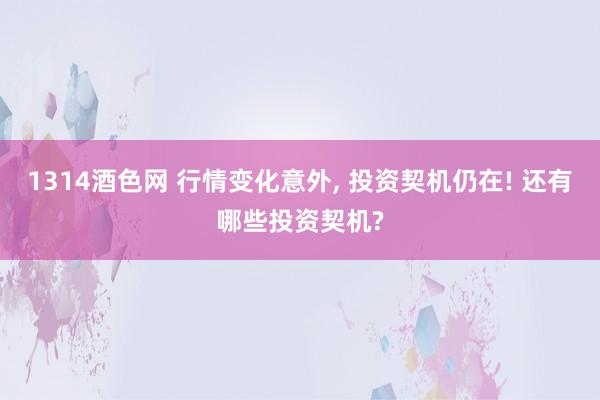 1314酒色网 行情变化意外, 投资契机仍在! 还有哪些投资契机?